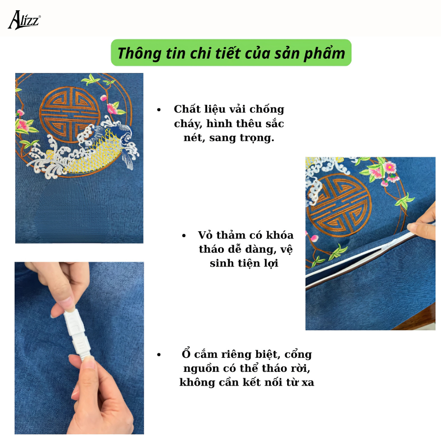 Thảm Ngải Cứu đông Y Nội địa Trung (không kèm gối) AL14382