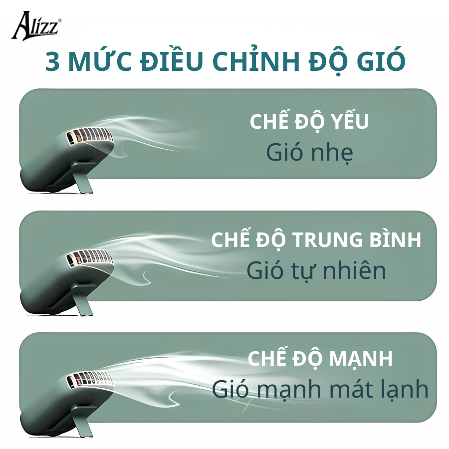 Quạt cầm tay ALIZZ AL-14116 kèm dây đeo cổ