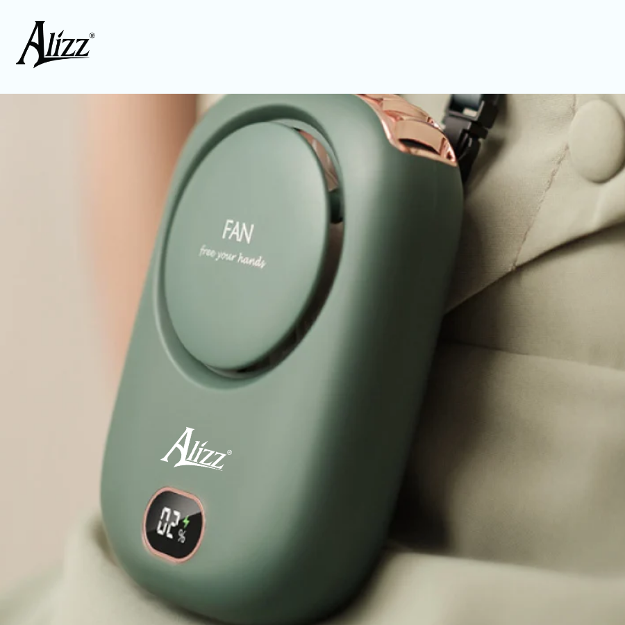 Quạt cầm tay ALIZZ AL-14116 kèm dây đeo cổ