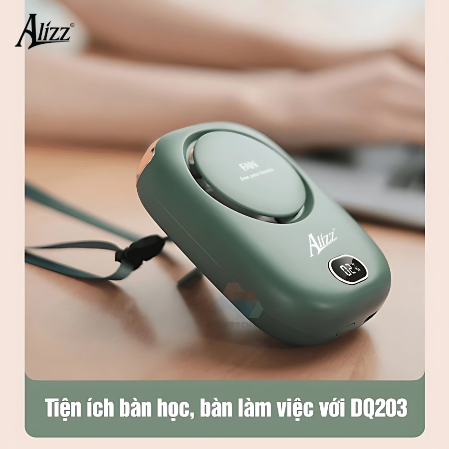Quạt cầm tay ALIZZ AL-14116 kèm dây đeo cổ