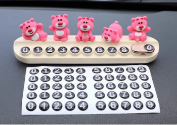 Biển Số Xe Tạm Thời Hình Gấu Dâu