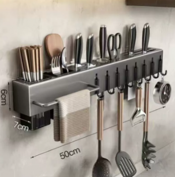 Giá Đựng Dụng Cụ Nhà Bếp Không Đục Lỗ 50cm