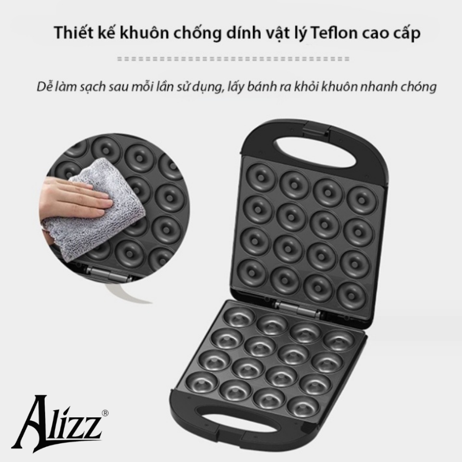 Máy Làm Bánh Donut Mini 16 Ngăn Alizz