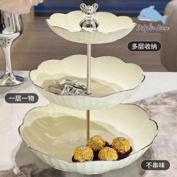 Khay Đựng Nhựa Decor 3 Tầng Hình Gấu