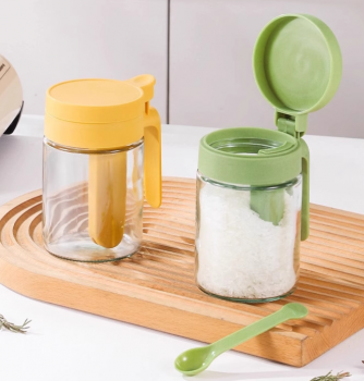 Chai Đựng Gia Vị Bằng Thủy Tinh Kèm Muỗng
