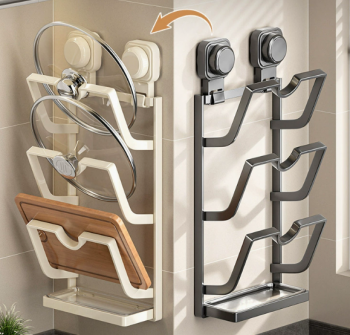 Giá Đỡ Nắp Nồi 3 Tầng Bằng Giác Hút 