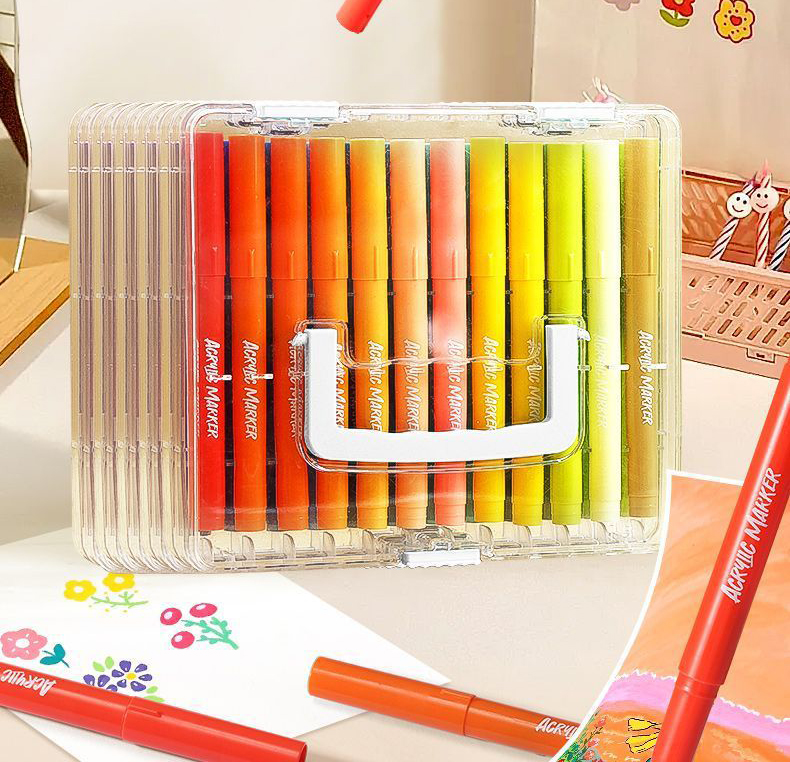 Bút Dạ Acrylic 60 Màu Đầu Mềm