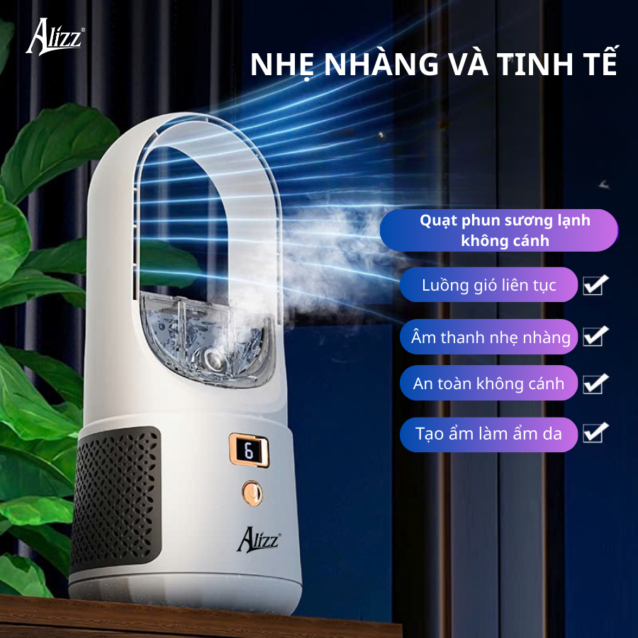 Quạt điều hòa không khí ALIZZ AL-14222 USB đa chức năng