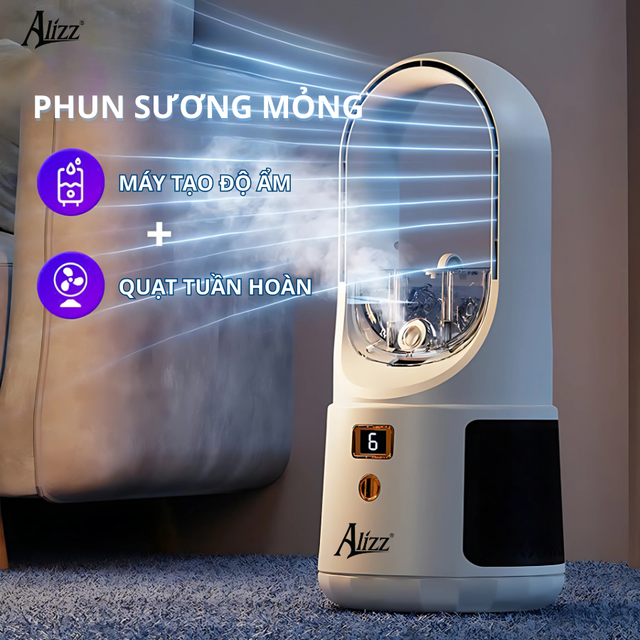 Quạt điều hòa không khí ALIZZ AL-14222 USB đa chức năng
