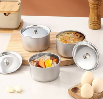 Bát Hấp Trứng Bằng Inox Có Nắp