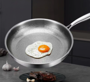 Chảo Thép Vân Búa Inox 304 Thép Ba Lớp 24cm