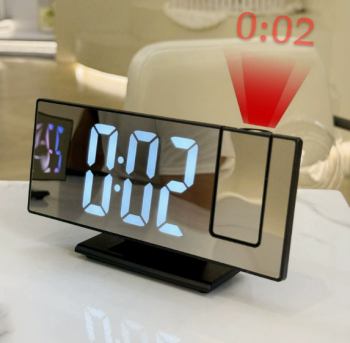 Đồng Hồ LED Báo Thức Thông Minh Chiếu Giờ Trên Trần Nhà