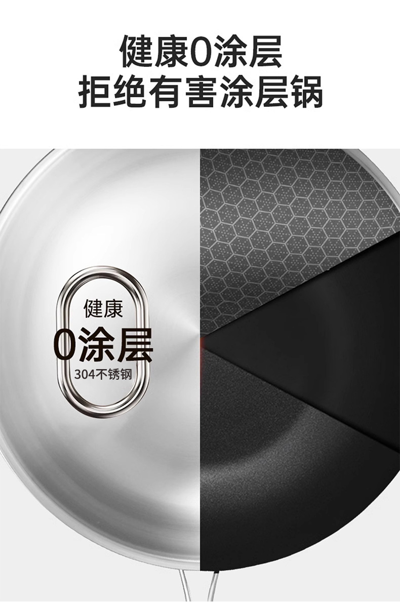 Chảo Sâu Lòng Inox 304 Ba Lớp Đáy Liền 32cm