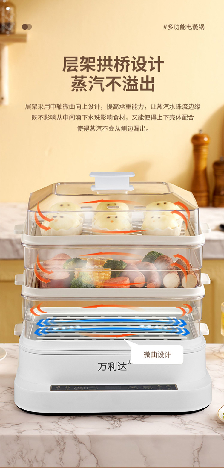 Nồi Hấp 3 Tầng Đa Năng 32L