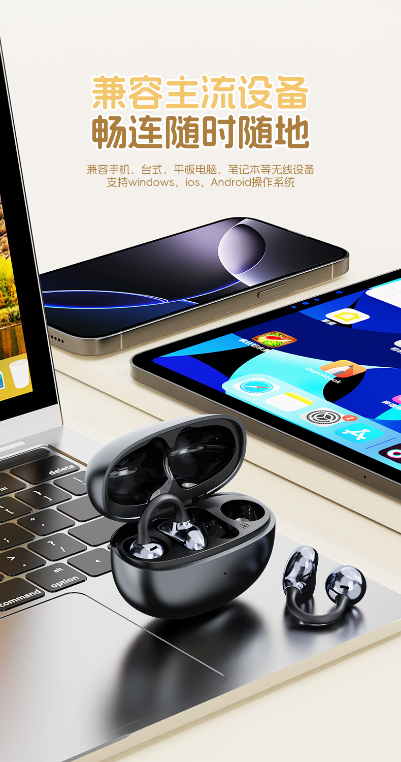 Tai Nghe Bluetooth Không Dây Kẹp Tai